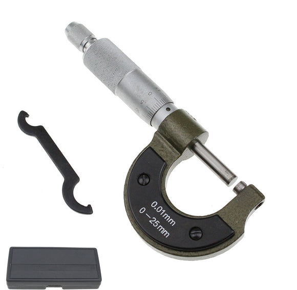 Outside Micrometer 0-25mm Metric Carbide Gauge Standards Caliper Measurement Tools Teaching