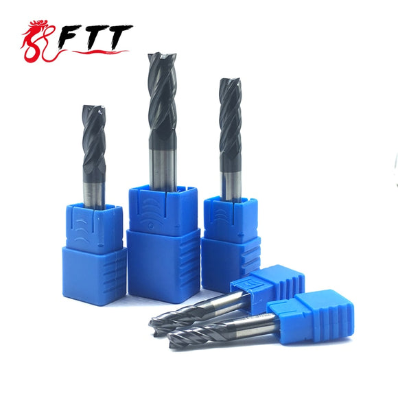 Discount price 4 Flute HRC50 Endmills 4mm 5mm 6mm 8mm 12mm End Mill Alloy Carbide Milling Tungsten Steel