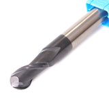 ZGT 1PCS Mill Alloy Carbide Ball Nose End Mills CNC Milling Cutter HRC50 2 Flute Tungsten Steel Ball Nose Endmills Milling Tools