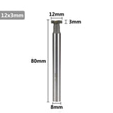 Hampton Alloyed T-Slot Milling Cutter Diameter 12-25mm Straight Shank  Welding Inlay Insert For Hardness Metal Endmills Tool