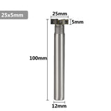 Hampton Alloyed T-Slot Milling Cutter Diameter 12-25mm Straight Shank  Welding Inlay Insert For Hardness Metal Endmills Tool