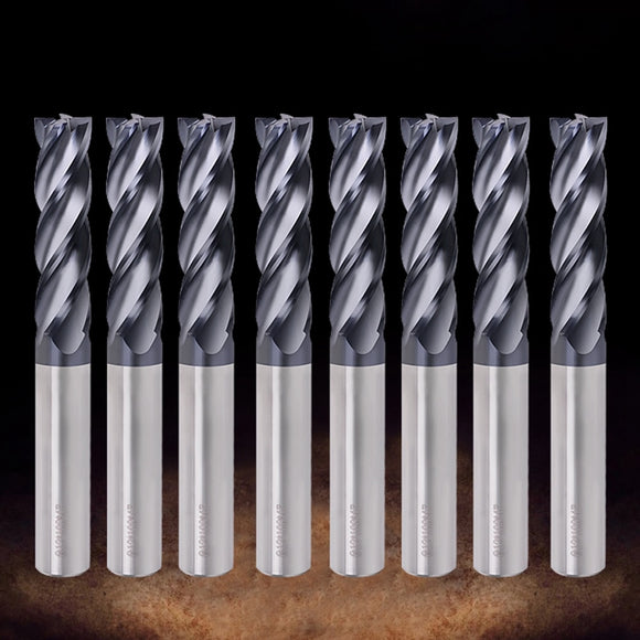 Endmill Cutting HRC50 4 Flute Mill 1/1.5/2/2.5/3/4/5/6mm Alloy Carbide Tungsten Steel Milling Cutter End Mill Metal Cutter