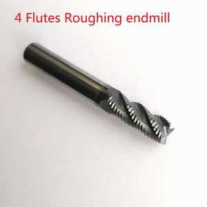 4mm/6mm/8mm/10mm/12mm 4Flute  HRC45/55/60 lengthen Roughing end mill  Spiral Bit Milling Tools CNC Corn Endmills Router bits