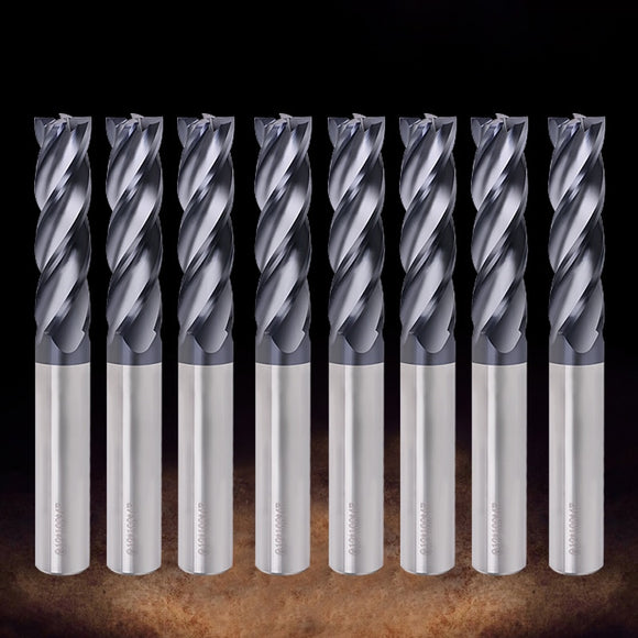 EndMill Cutting HRC55 4 Flute Cnc Tungsten Steel Milling Cutter Alloy Carbide End Mill For Metal Steel router bit Milling Tools