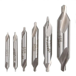 6pcs HSS Center Drill Bits Set Combined Countersinks Kit 60 Degree  5/3/2.5/2/1.5/1mm For Producing Center Holds In Components