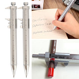 1PCS Ballpoint Pen Multifunction 0.5mm Gel Ink Pen Plastic Vernier Caliper Roller Ball Pen Scale Ruler School Office Stationery
