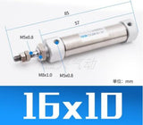 CDJ2B CDJ2B16 Type Mini Pneumatic Air Cylinder Double Acting Single Rod 16mm Bore 10~200mm Stroke