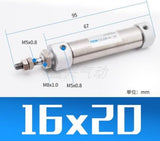 CDJ2B CDJ2B16 Type Mini Pneumatic Air Cylinder Double Acting Single Rod 16mm Bore 10~200mm Stroke