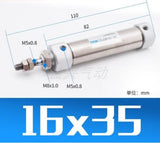 CDJ2B CDJ2B16 Type Mini Pneumatic Air Cylinder Double Acting Single Rod 16mm Bore 10~200mm Stroke