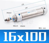 CDJ2B CDJ2B16 Type Mini Pneumatic Air Cylinder Double Acting Single Rod 16mm Bore 10~200mm Stroke