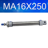 Free Shipping Stainless Steel MA Type 16mm Bore 25/50/75/100/125/150/175/200/250/300/400/500mm Stroke Pneumatic Air Cylinder
