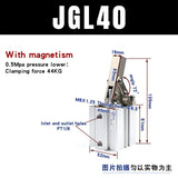 JGL lever cylinder ALC clamping rocker arm die air pressure clamping air pressure clamp cylinder 25/32/40/50/63/80/100 T5R