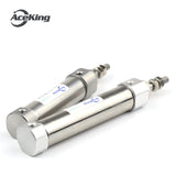 Mini cylinder CDJ2B10/12/16-5/10/15/20/25/30/35/40/50/60/75/100  stainless steel miniature pneumatic element reset double acting