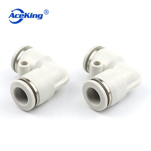 PV High quality plastic L-shaped elbow pv-4 / 6 / 8 / 10 / 12 / 14 / 16 pneumatic gas tube cylinder quick plug connector