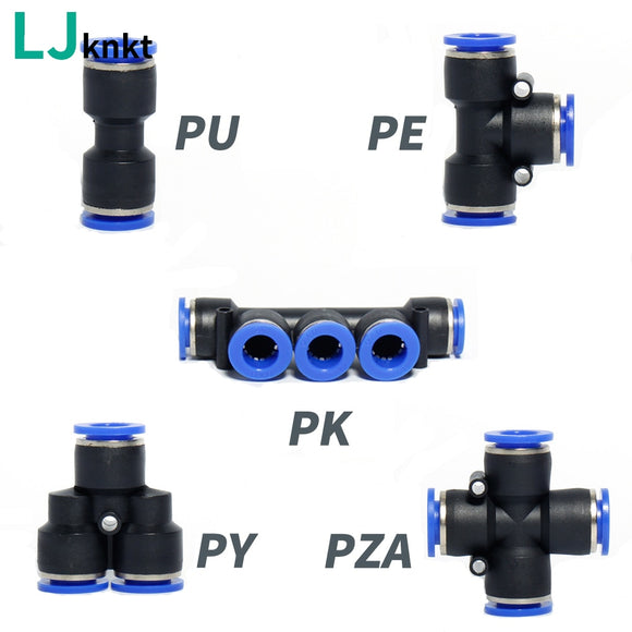 Pneumatic fittings Cylinder 12mm 8mm 6mm 4mm air water Hose Tube One Touch Straight Fittings Pneumatic air valve Connector